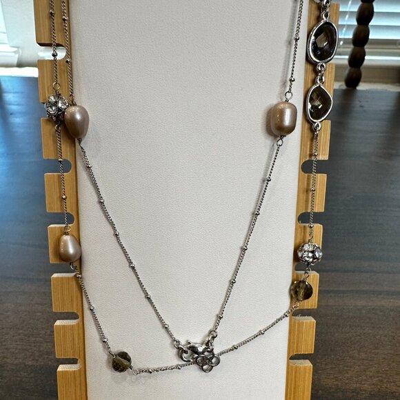 RETIRED - Stella & Dot - Anabelle Multi-Way Necklace in Silver & Pave - N251 - Picture 4 of 5